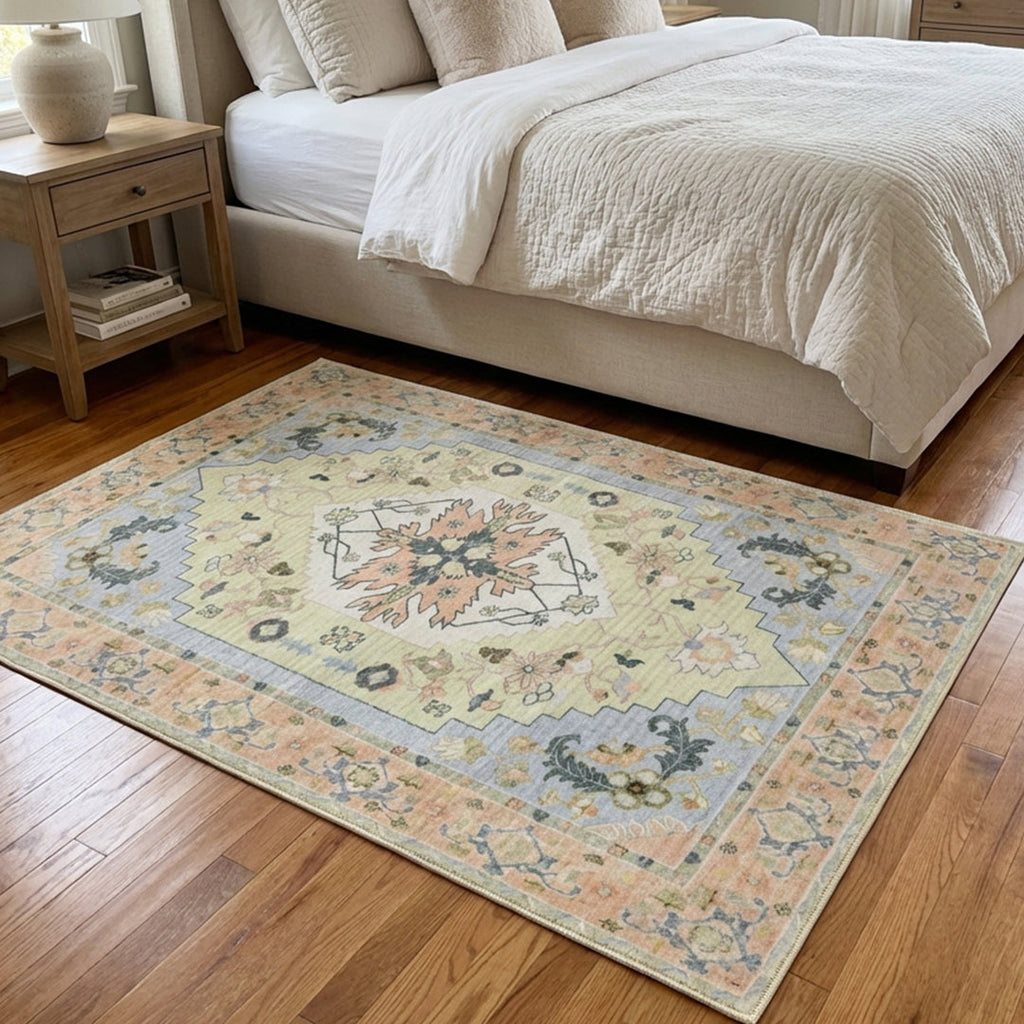 Muddy Carpet Sorrento Washable Area Rugs for Living Room, Bedroom & Dining Room – Modern Soft Low Pile Non Slip Carpet – Pet Friendly Waterproof Foldable Rugs for Home