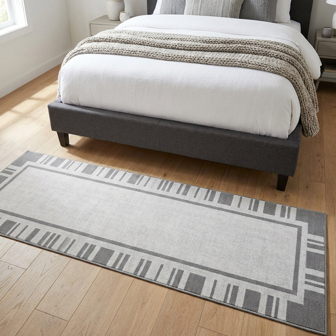 Muddy Carpet Trellis Washable Area Rugs for Living Room, Bedroom & Dining Room – Modern Soft Low Pile Non Slip Carpet – Pet Friendly Waterproof Foldable Rugs for Home