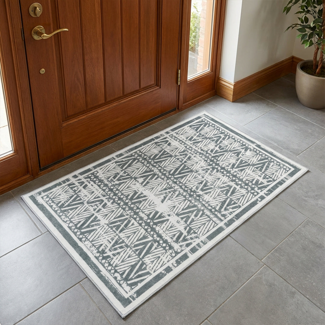 Muddy Carpet Zenith Washable Area Rugs for Living Room, Bedroom & Dining Room – Modern Soft Low Pile Non Slip Carpet – Pet Friendly Waterproof Foldable Rugs for Home