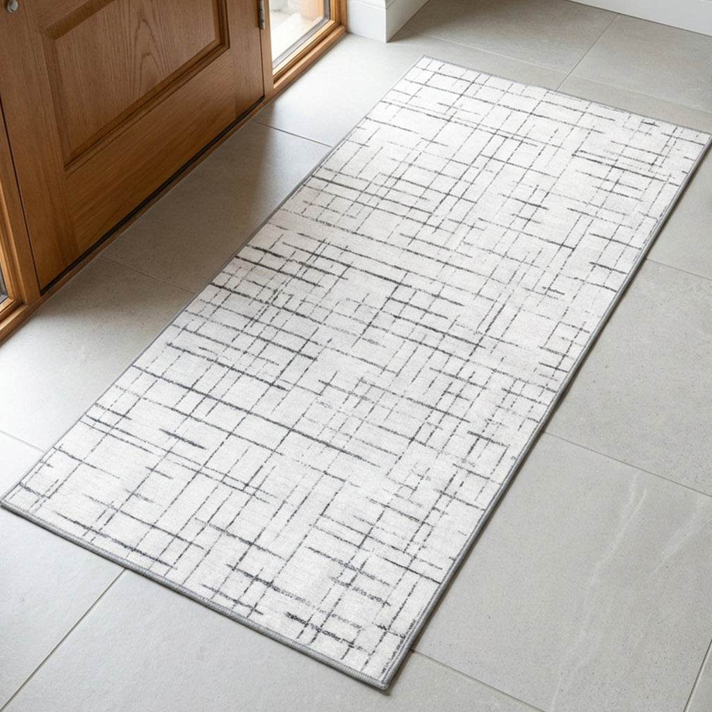 Muddy Carpet Strata Washable Area Rugs for Living Room, Bedroom & Dining Room – Modern Soft Low Pile Non Slip Carpet – Pet Friendly Waterproof Foldable Rugs for Home