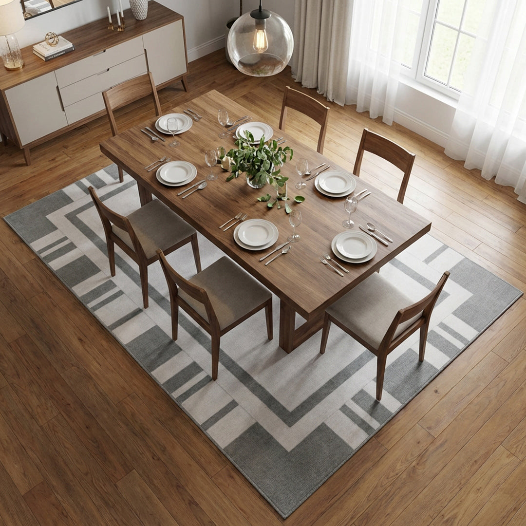 Muddy Carpet Trellis Washable Area Rugs for Living Room, Bedroom & Dining Room – Modern Soft Low Pile Non Slip Carpet – Pet Friendly Waterproof Foldable Rugs for Home
