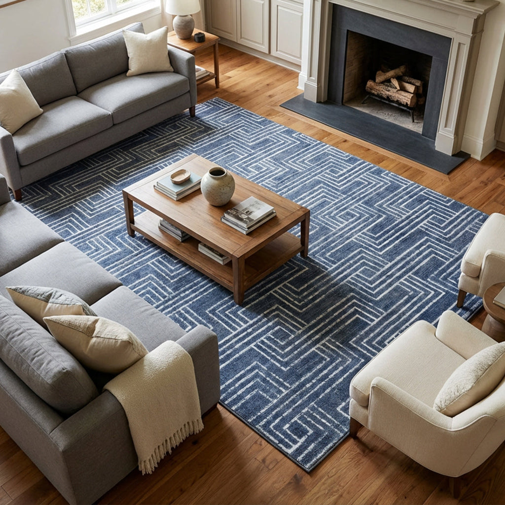 Muddy Carpet Cipher Washable Area Rugs for Living Room, Bedroom & Dining Room – Modern Soft Low Pile Non Slip Carpet – Pet Friendly Waterproof Foldable Rugs for Home