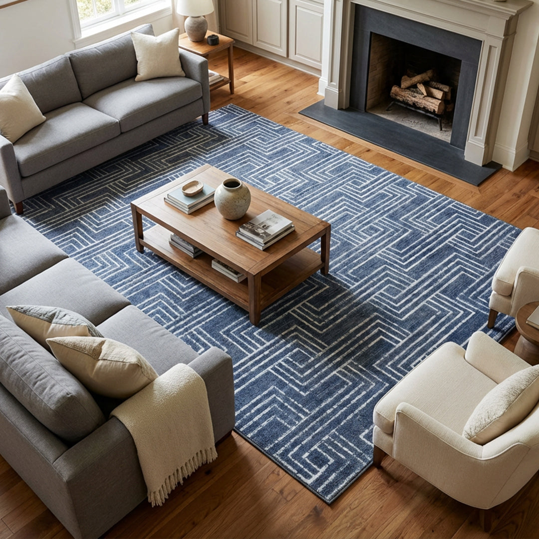 Muddy Carpet Cipher Washable Area Rugs for Living Room, Bedroom & Dining Room – Modern Soft Low Pile Non Slip Carpet – Pet Friendly Waterproof Foldable Rugs for Home