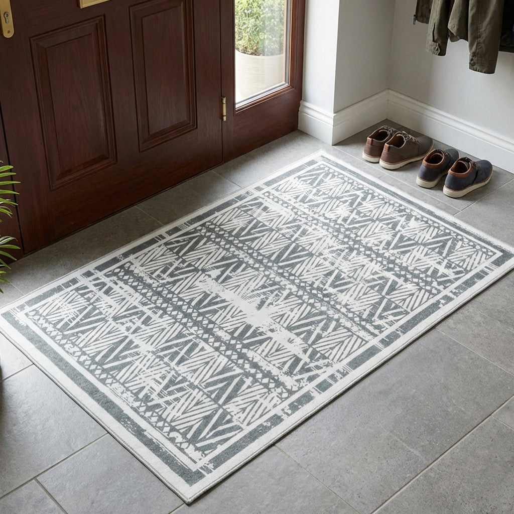 Muddy Carpet Zenith Washable Area Rugs for Living Room, Bedroom & Dining Room – Modern Soft Low Pile Non Slip Carpet – Pet Friendly Waterproof Foldable Rugs for Home