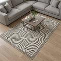 Muddy Carpet Orbit Washable Area Rugs for Living Room, Bedroom & Dining Room – Modern Soft Low Pile Non Slip Carpet – Pet Friendly Waterproof Foldable Rugs for Home