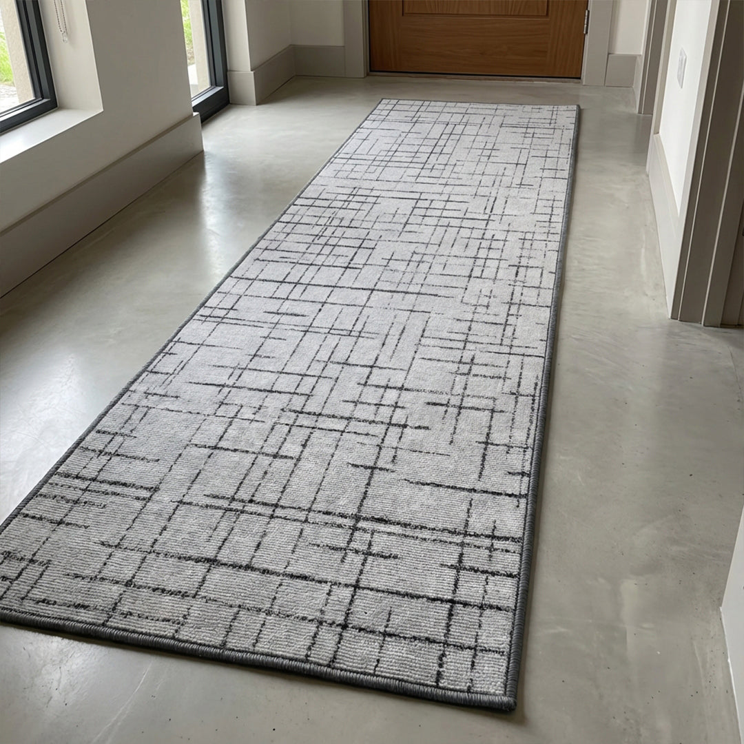 Muddy Carpet Strata Washable Area Rugs for Living Room, Bedroom & Dining Room – Modern Soft Low Pile Non Slip Carpet – Pet Friendly Waterproof Foldable Rugs for Home