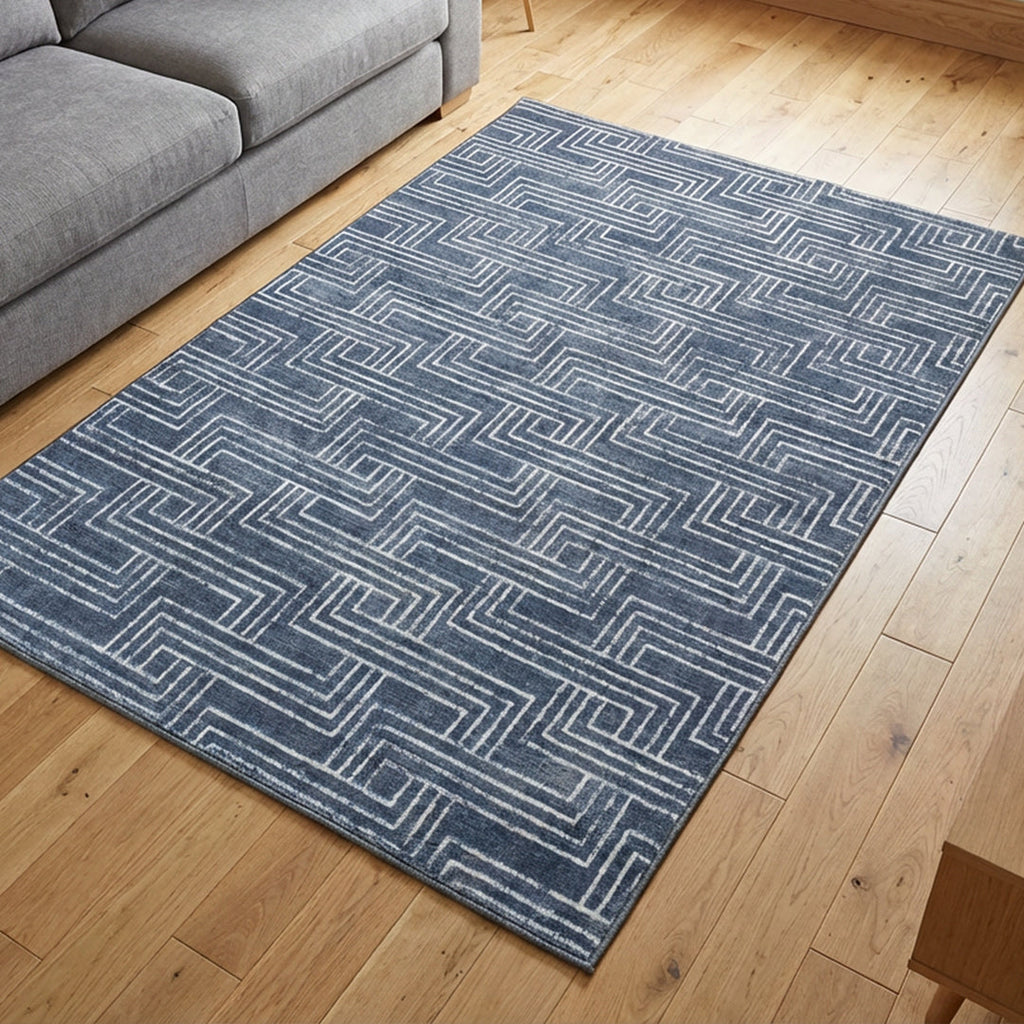 Muddy Carpet Cipher Washable Area Rugs for Living Room, Bedroom & Dining Room – Modern Soft Low Pile Non Slip Carpet – Pet Friendly Waterproof Foldable Rugs for Home
