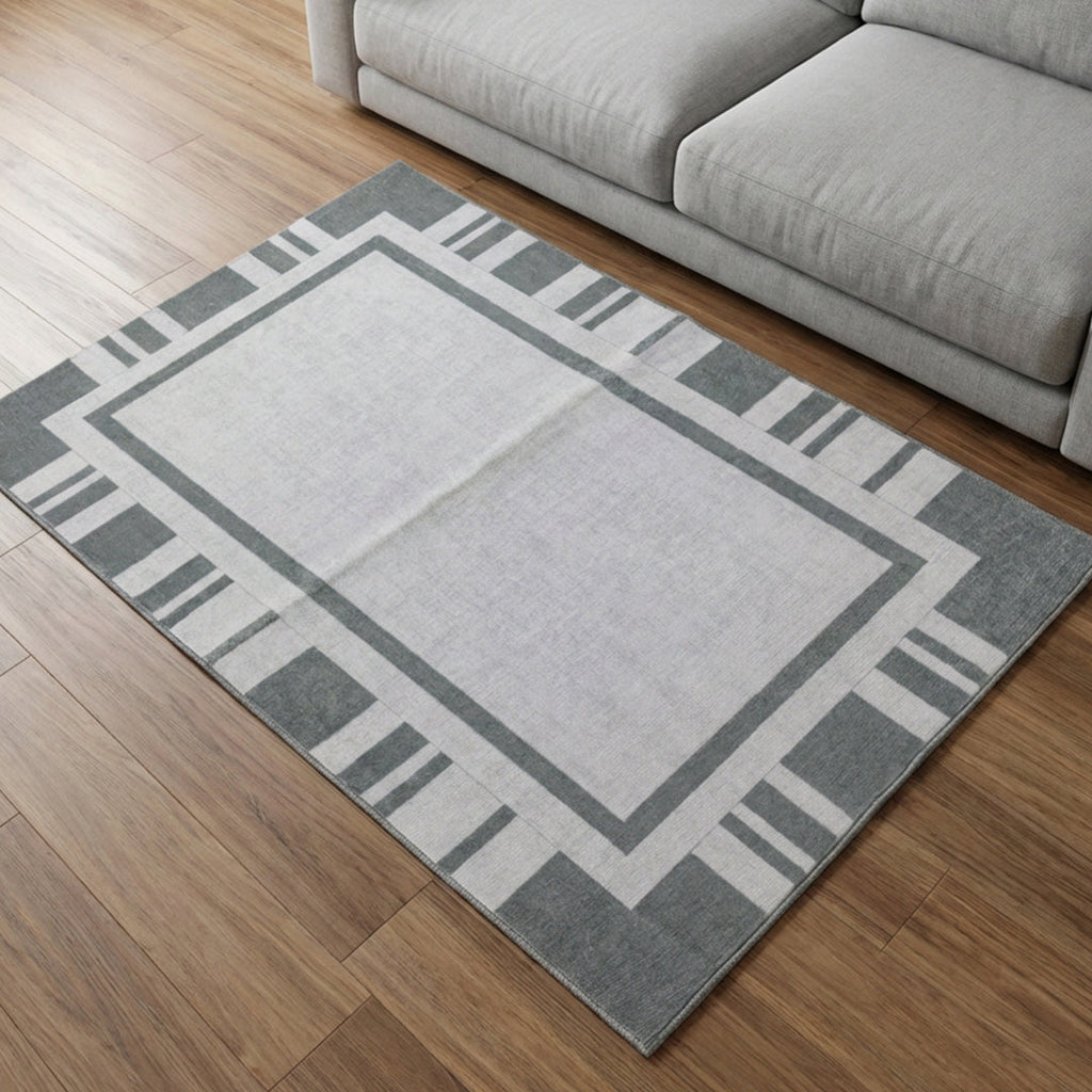 Muddy Carpet Trellis Washable Area Rugs for Living Room, Bedroom & Dining Room – Modern Soft Low Pile Non Slip Carpet – Pet Friendly Waterproof Foldable Rugs for Home