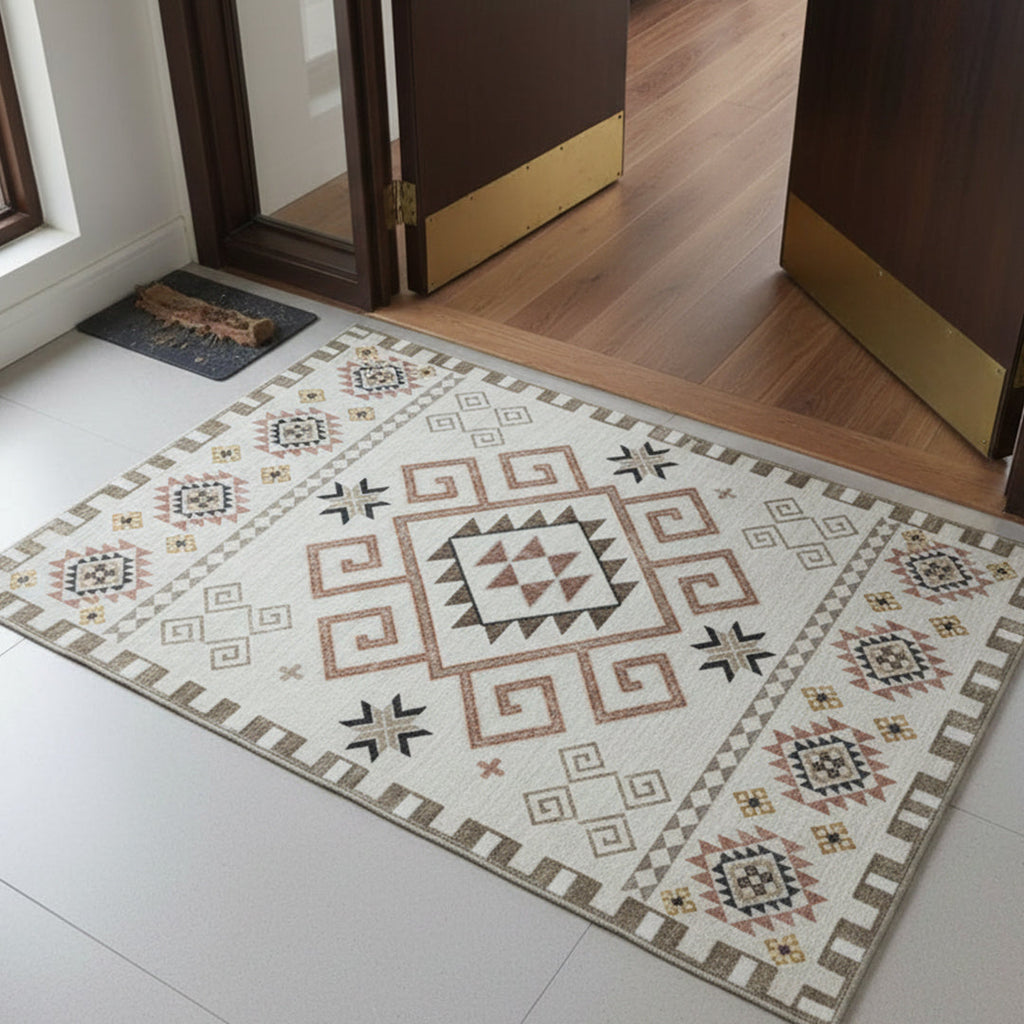 Muddy Carpet Sedona Washable Area Rugs for Living Room, Bedroom & Dining Room – Modern Soft Low Pile Non Slip Carpet – Pet Friendly Waterproof Foldable Rugs for Home