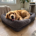 Muddy Mat® Cloud K-9 Rectangle Dog Bed for Dogs & Cats, Chenille Bolster Bed with Foam Support, Machine Washable Removable Cover, Slip Resistant Crate & Couch Bed