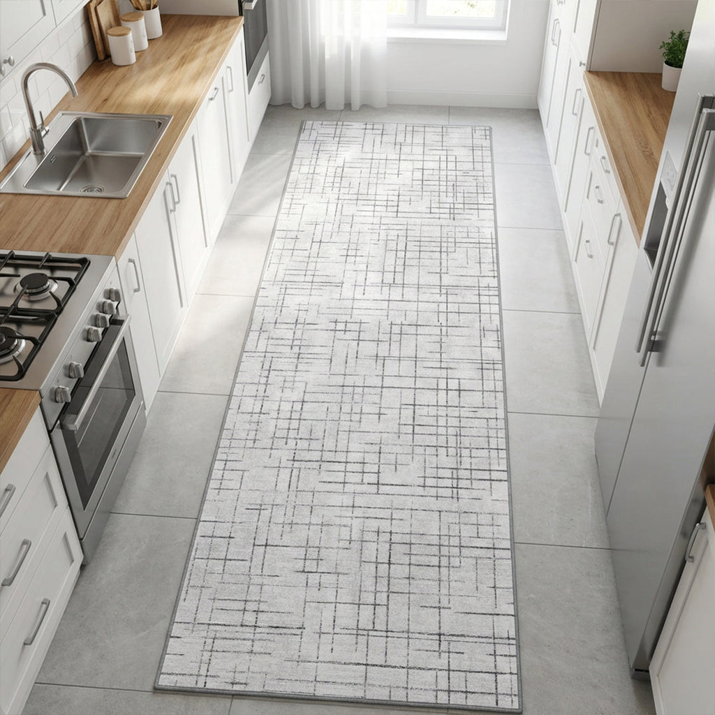 Muddy Carpet Strata Washable Area Rugs for Living Room, Bedroom & Dining Room – Modern Soft Low Pile Non Slip Carpet – Pet Friendly Waterproof Foldable Rugs for Home