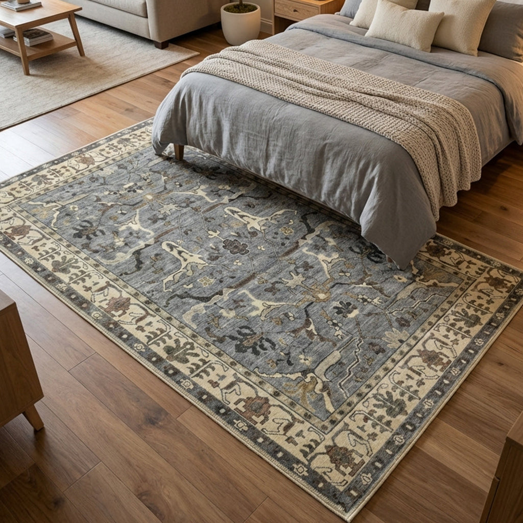 Muddy Carpet Duskfall Washable Area Rugs for Living Room, Bedroom & Dining Room – Modern Soft Low Pile Non Slip Carpet – Pet Friendly Waterproof Foldable Rugs for Home