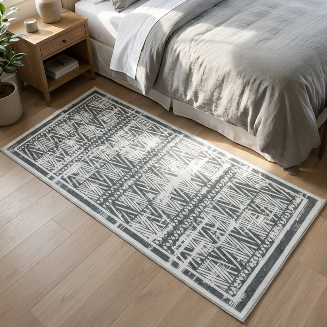 Muddy Carpet Zenith Washable Area Rugs for Living Room, Bedroom & Dining Room – Modern Soft Low Pile Non Slip Carpet – Pet Friendly Waterproof Foldable Rugs for Home