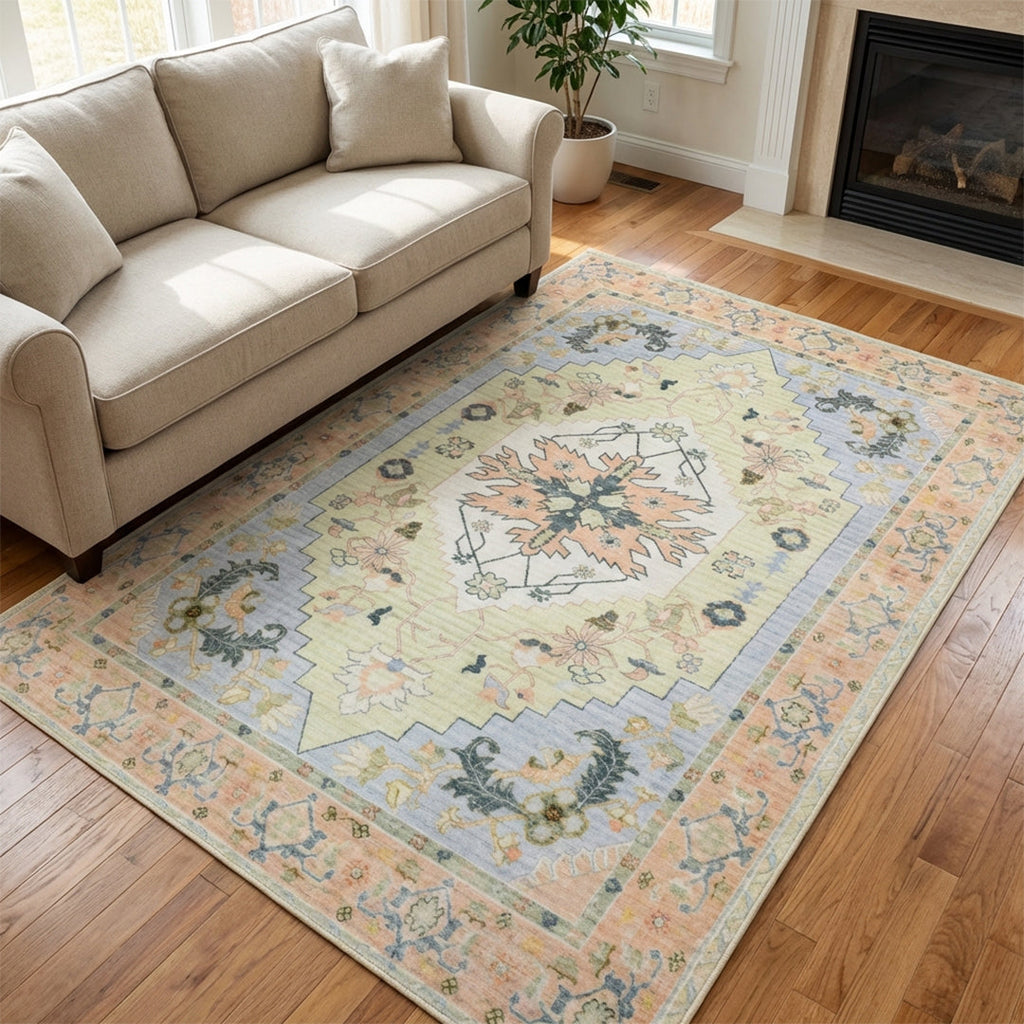 Muddy Carpet Sorrento Washable Area Rugs for Living Room, Bedroom & Dining Room – Modern Soft Low Pile Non Slip Carpet – Pet Friendly Waterproof Foldable Rugs for Home
