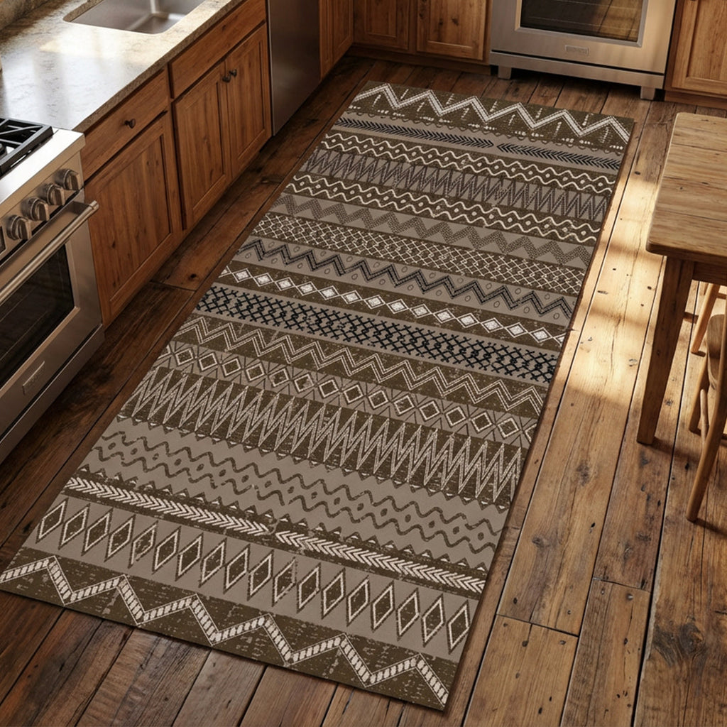Muddy Carpet Nomad Washable Area Rugs for Living Room, Bedroom & Dining Room – Modern Soft Low Pile Non Slip Carpet – Pet Friendly Waterproof Foldable Rugs for Home