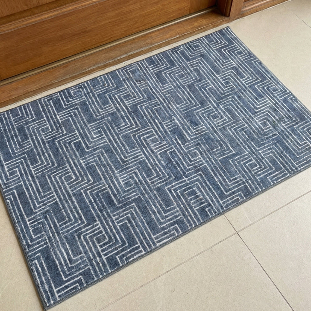 Muddy Carpet Cipher Washable Area Rugs for Living Room, Bedroom & Dining Room – Modern Soft Low Pile Non Slip Carpet – Pet Friendly Waterproof Foldable Rugs for Home