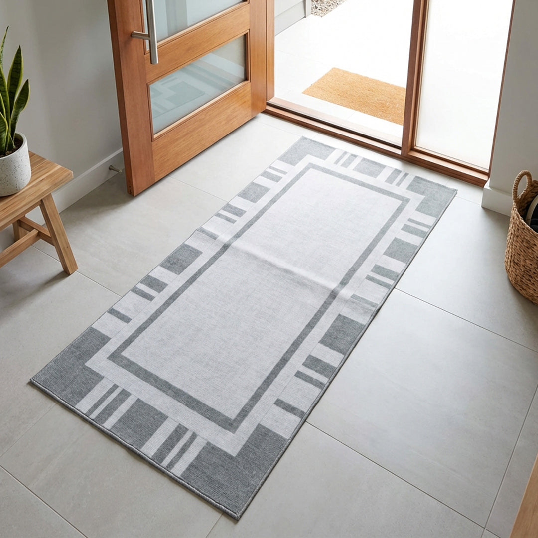 Muddy Carpet Trellis Washable Area Rugs for Living Room, Bedroom & Dining Room – Modern Soft Low Pile Non Slip Carpet – Pet Friendly Waterproof Foldable Rugs for Home