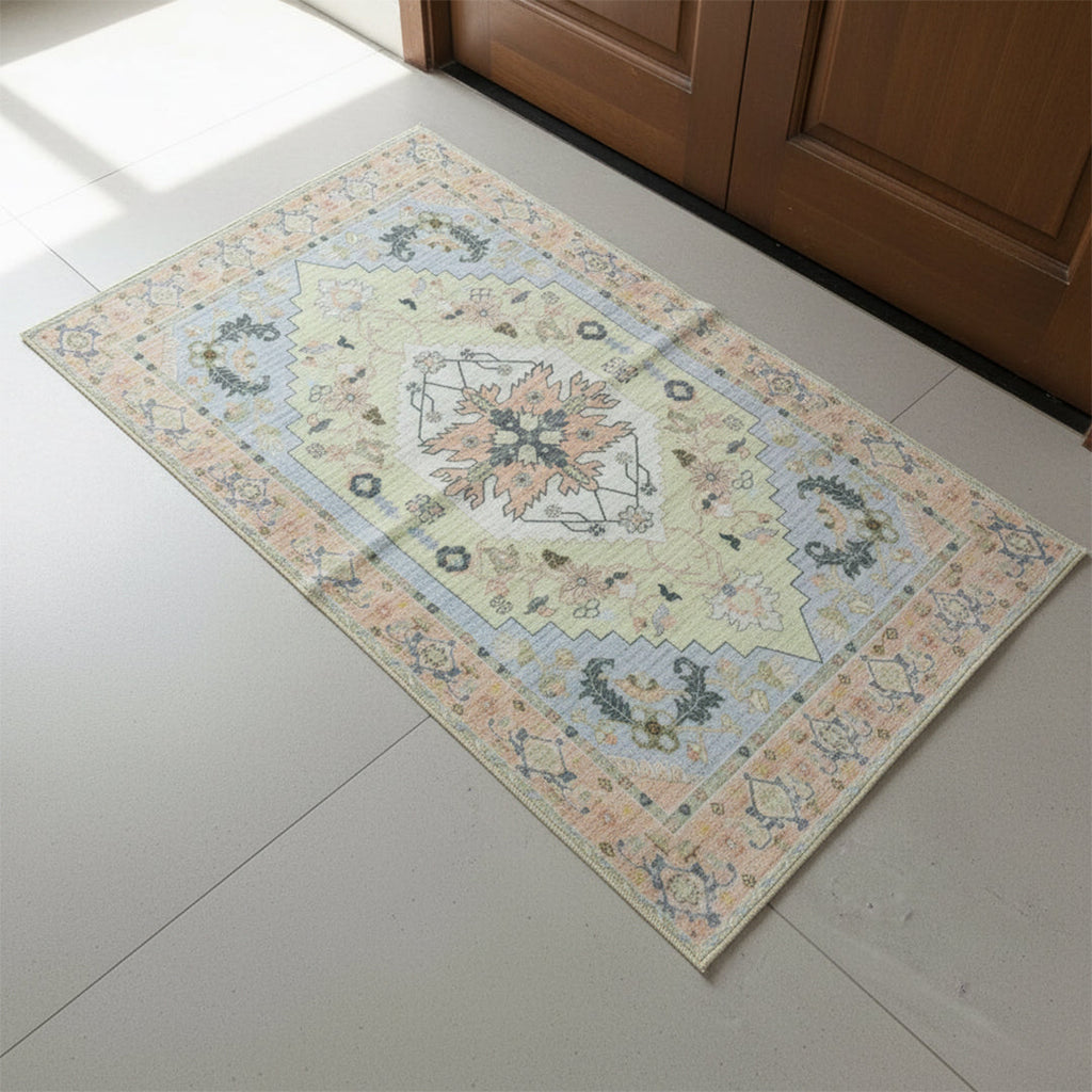 Muddy Carpet Sorrento Washable Area Rugs for Living Room, Bedroom & Dining Room – Modern Soft Low Pile Non Slip Carpet – Pet Friendly Waterproof Foldable Rugs for Home
