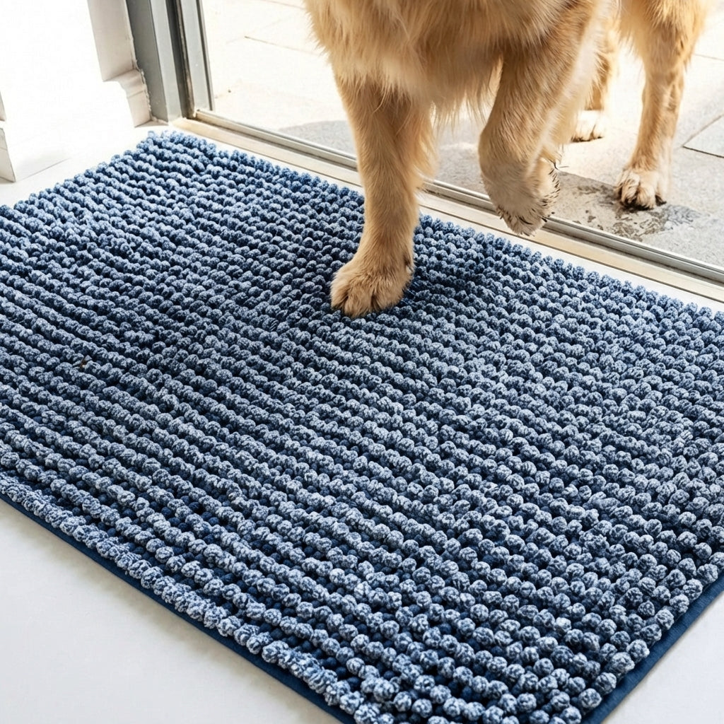 Muddy Mat® TrapMax Dual Tone Indoor Dog Door Mat & Bathroom Rugs – Non Slip Chenille Entryway Rug for Muddy Paws, Super Absorbent Washable Front Door Mat, Quick Dry Bath Mat
