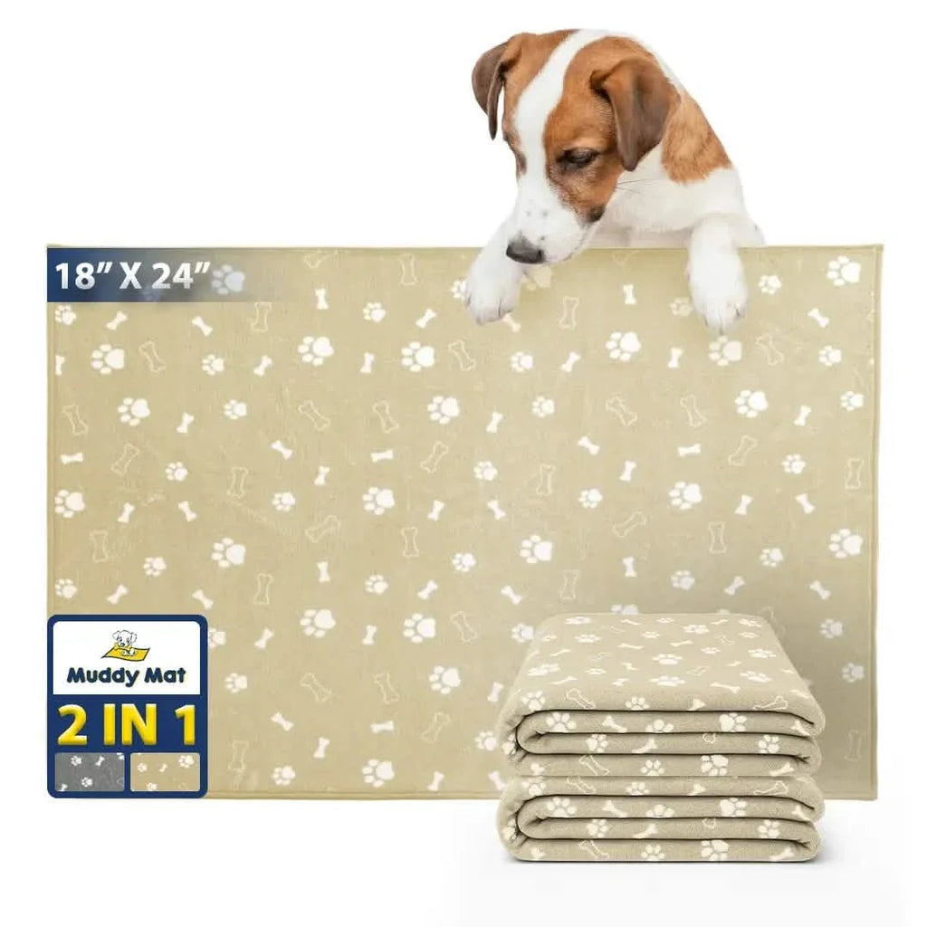 Muddy Mat® Washable Pee Pads for Dogs, Super Absorbent Reusable Puppy Pads–100% Waterproof Pee & Potty Training Pads for Pets, Non-Slip Dog Pads for Crates, Playpens and Floors