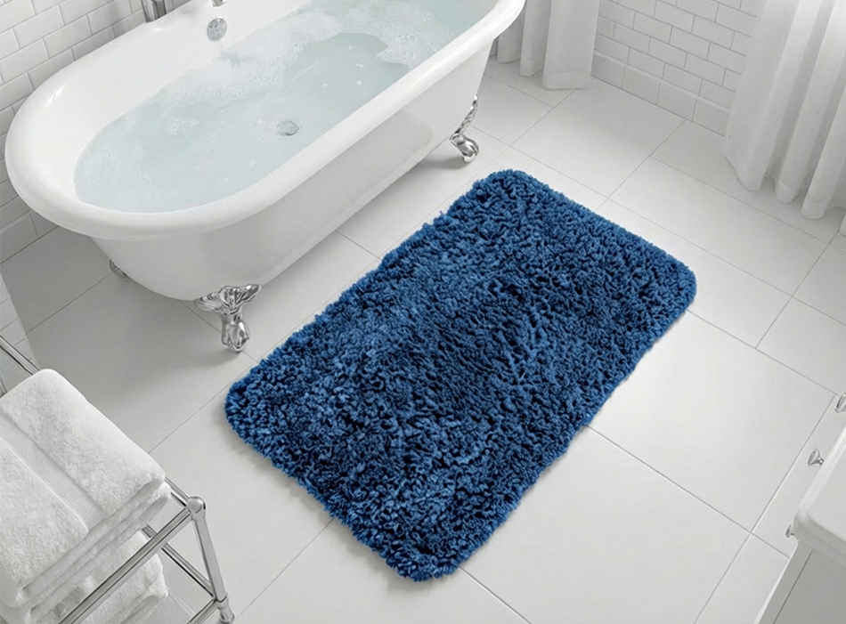 Muddy Mat® Fluffy Bathroom Rug, Soft Absorbent Microfiber Bath Mat, Non Slip, Quick Dry, Machine Washable for Bathroom Floor, Tub, Shower, Toilet and Sink