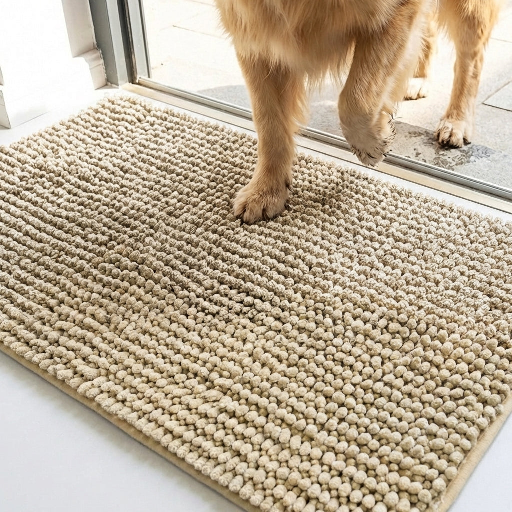 Muddy Mat® TrapMax Dual Tone Indoor Dog Door Mat & Bathroom Rugs – Non Slip Chenille Entryway Rug for Muddy Paws, Super Absorbent Washable Front Door Mat, Quick Dry Bath Mat