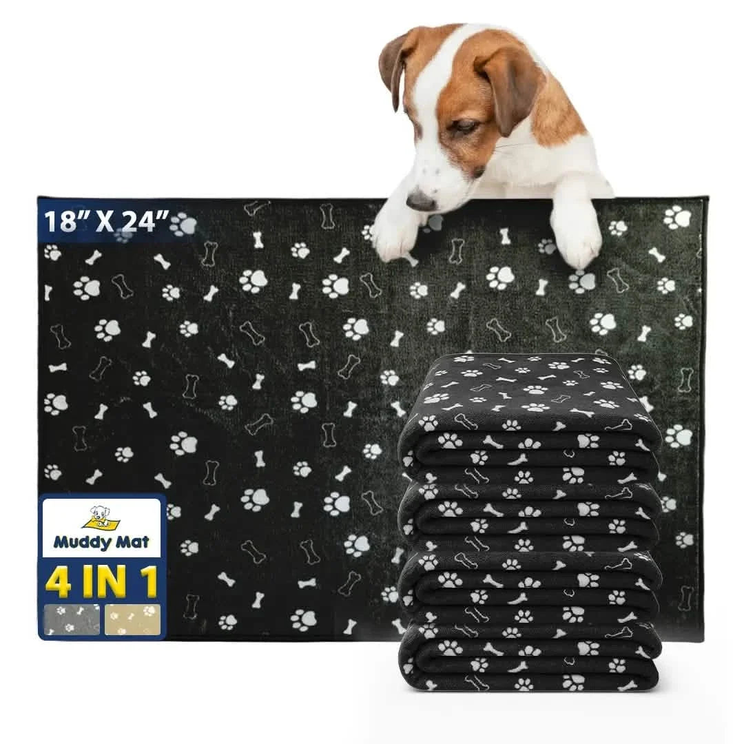 Muddy Mat® Washable Pee Pads for Dogs, Super Absorbent Reusable Puppy Pads–100% Waterproof Pee & Potty Training Pads for Pets, Non-Slip Dog Pads for Crates, Playpens and Floors