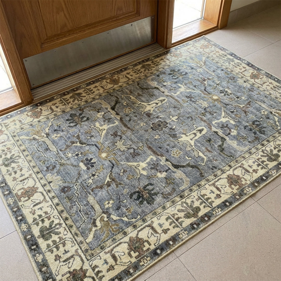 Muddy Carpet Duskfall Washable Area Rugs for Living Room, Bedroom & Dining Room – Modern Soft Low Pile Non Slip Carpet – Pet Friendly Waterproof Foldable Rugs for Home