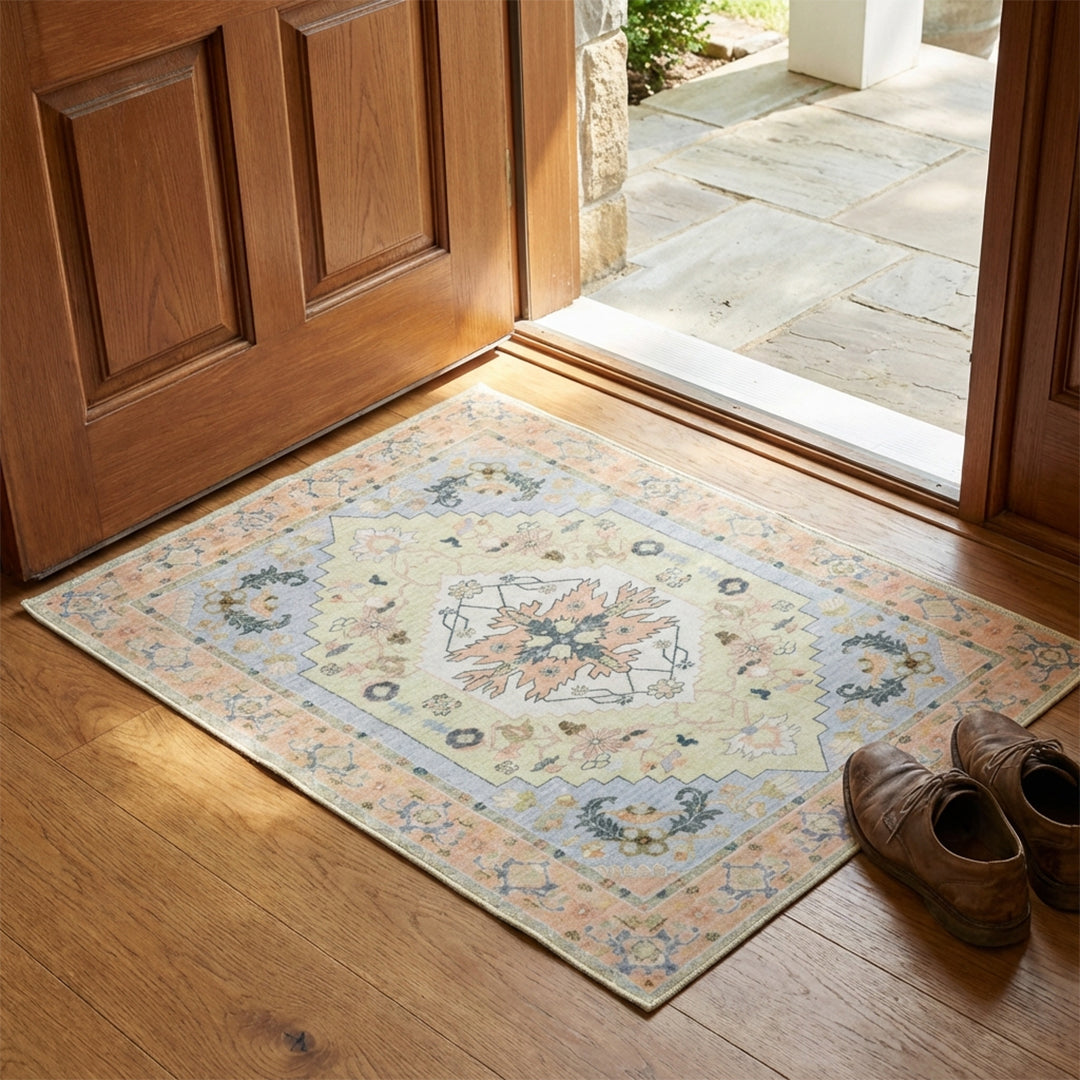 Muddy Carpet Sorrento Washable Area Rugs for Living Room, Bedroom & Dining Room – Modern Soft Low Pile Non Slip Carpet – Pet Friendly Waterproof Foldable Rugs for Home