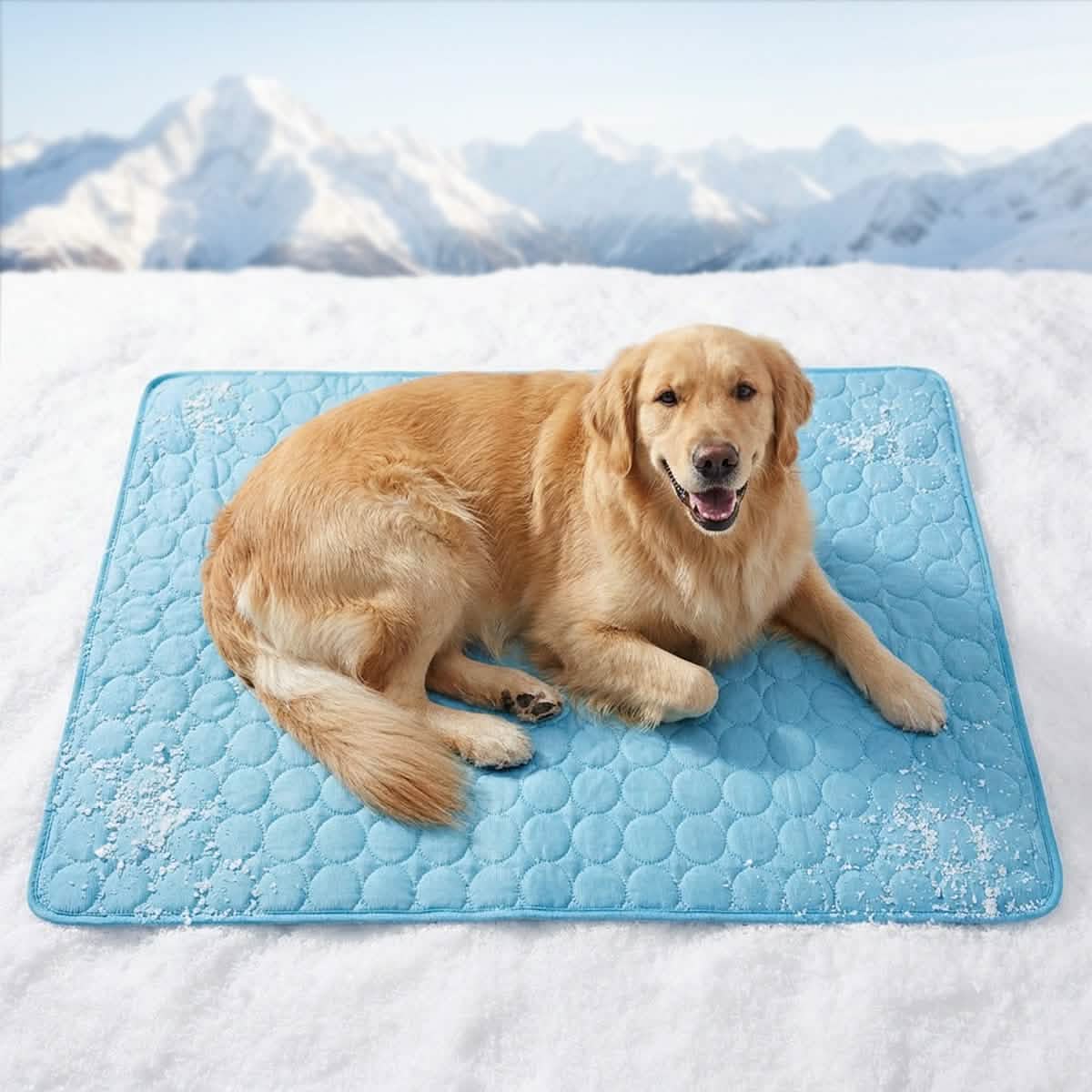 Muddy Mat® Self-Cooling Dog Mat, Ice Silk Cooling Pad for Dogs & Cats, No Water or Electricity Needed, Easy to Clean Non-Slip Summer Pet Mat for Indoor & Outdoor, Sofa, Crate & Car