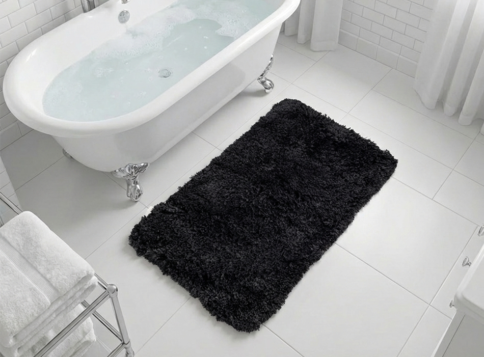 Muddy Mat® Fluffy Bathroom Rug, Soft Absorbent Microfiber Bath Mat, Non Slip, Quick Dry, Machine Washable for Bathroom Floor, Tub, Shower, Toilet and Sink