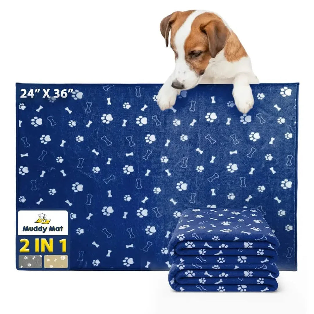 Muddy Mat® Washable Pee Pads for Dogs, Super Absorbent Reusable Puppy Pads–100% Waterproof Pee & Potty Training Pads for Pets, Non-Slip Dog Pads for Crates, Playpens and Floors