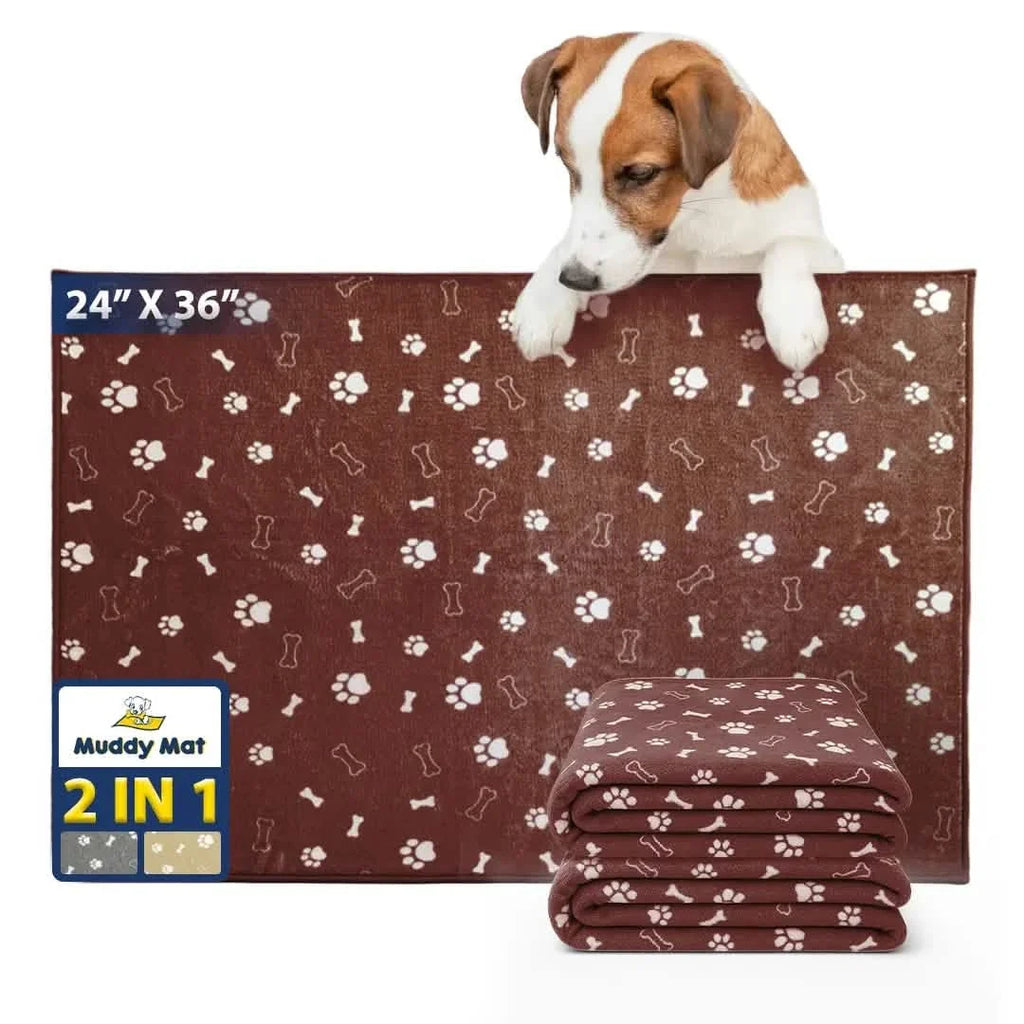 Muddy Mat® Washable Pee Pads for Dogs, Super Absorbent Reusable Puppy Pads–100% Waterproof Pee & Potty Training Pads for Pets, Non-Slip Dog Pads for Crates, Playpens and Floors