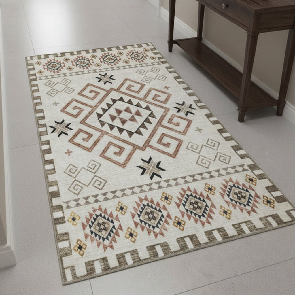 Muddy Carpet Sedona Washable Area Rugs for Living Room, Bedroom & Dining Room – Modern Soft Low Pile Non Slip Carpet – Pet Friendly Waterproof Foldable Rugs for Home