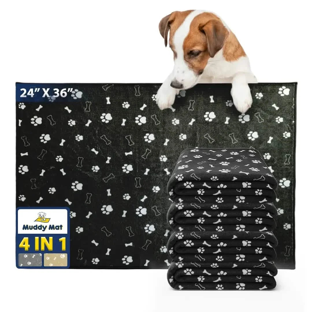 Muddy Mat® Washable Pee Pads for Dogs, Super Absorbent Reusable Puppy Pads–100% Waterproof Pee & Potty Training Pads for Pets, Non-Slip Dog Pads for Crates, Playpens and Floors