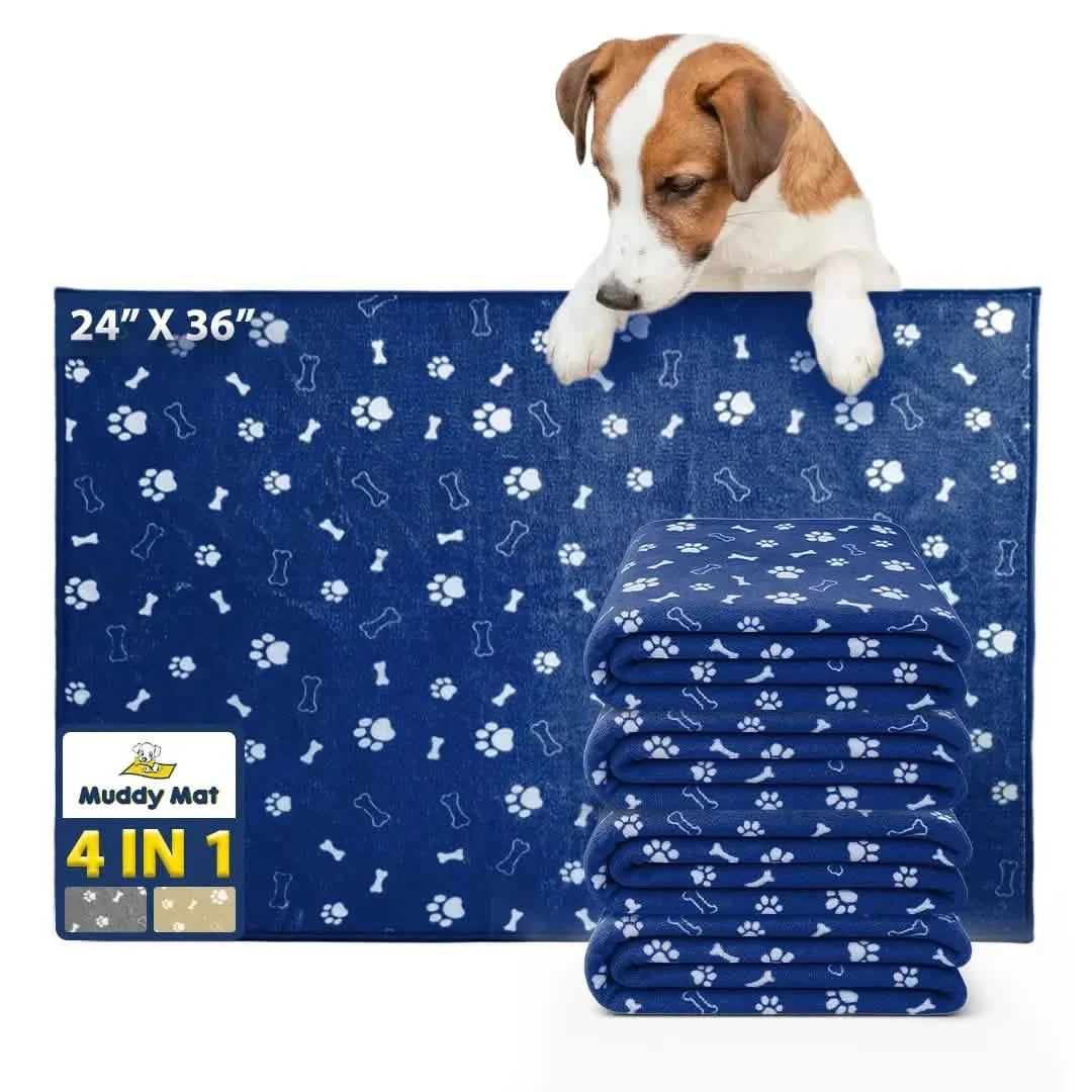 Muddy Mat® Washable Pee Pads for Dogs, Super Absorbent Reusable Puppy Pads–100% Waterproof Pee & Potty Training Pads for Pets, Non-Slip Dog Pads for Crates, Playpens and Floors