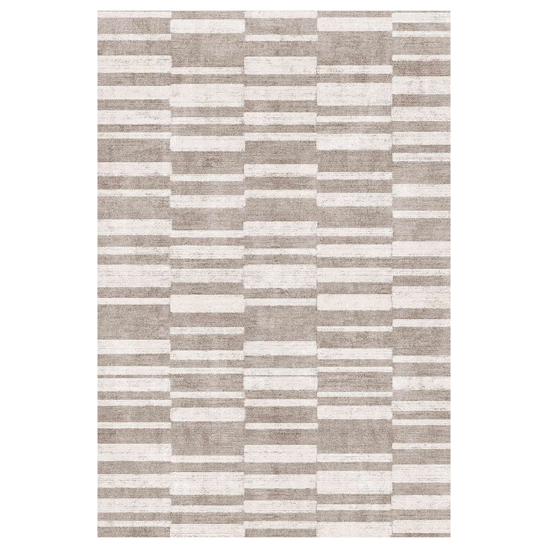 Muddy Carpet Brickline Washable Area Rugs for Living Room, Bedroom & Dining Room – Modern Soft Low Pile Non Slip Carpet – Pet Friendly Waterproof Foldable Rugs for Home