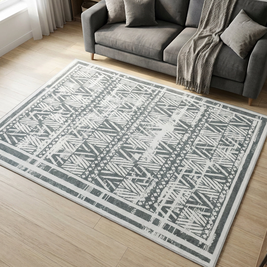 Muddy Carpet Zenith Washable Area Rugs for Living Room, Bedroom & Dining Room – Modern Soft Low Pile Non Slip Carpet – Pet Friendly Waterproof Foldable Rugs for Home