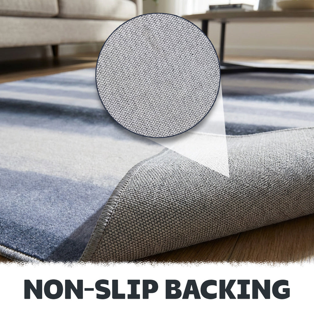 Muddy Carpet Mist Washable Area Rugs for Living Room, Bedroom & Dining Room – Modern Soft Low Pile Non Slip Carpet – Pet Friendly Waterproof Foldable Rugs for Home