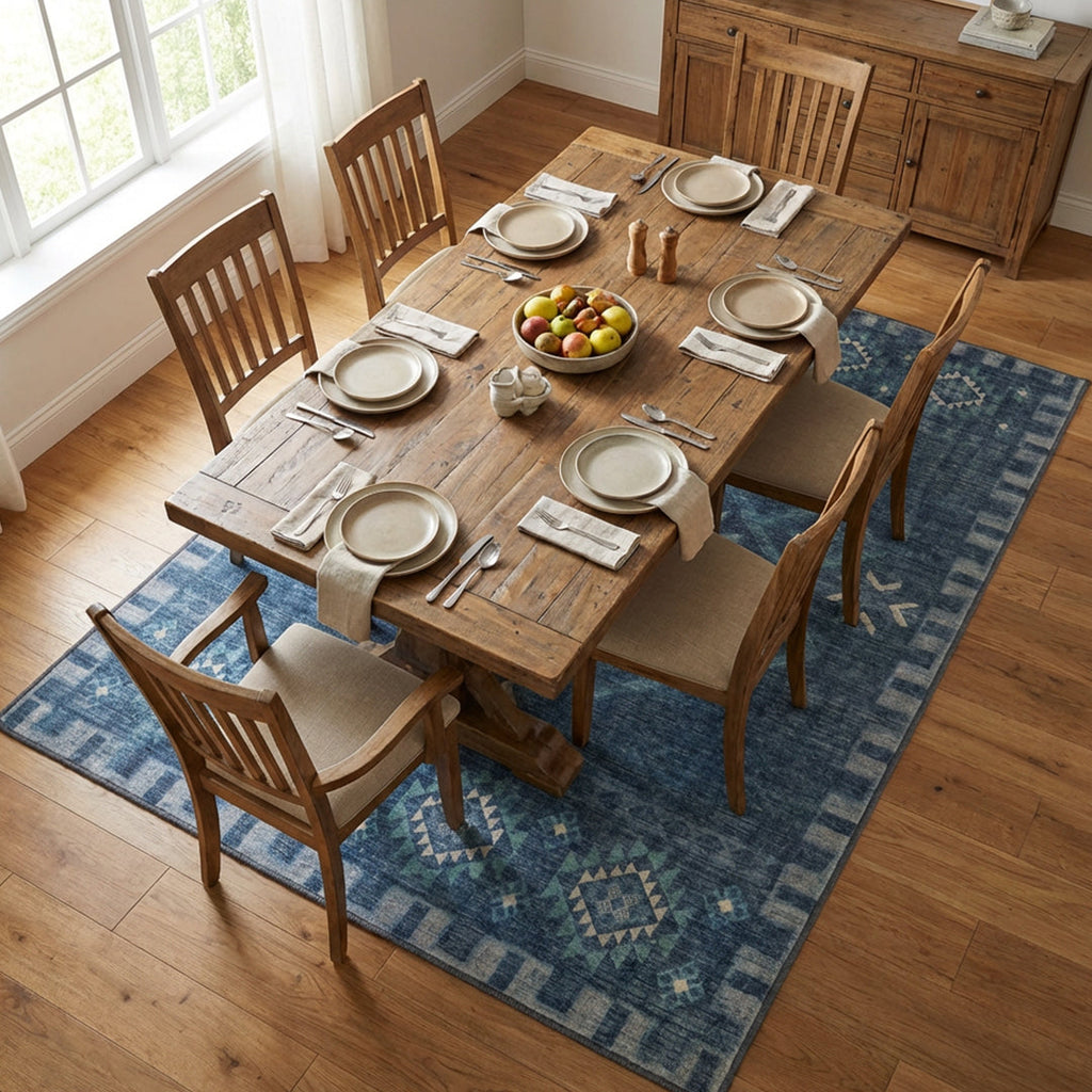 Muddy Carpet Mesa Washable Area Rugs for Living Room, Bedroom & Dining Room – Modern Soft Low Pile Non Slip Carpet – Pet Friendly Waterproof Foldable Rugs for Home