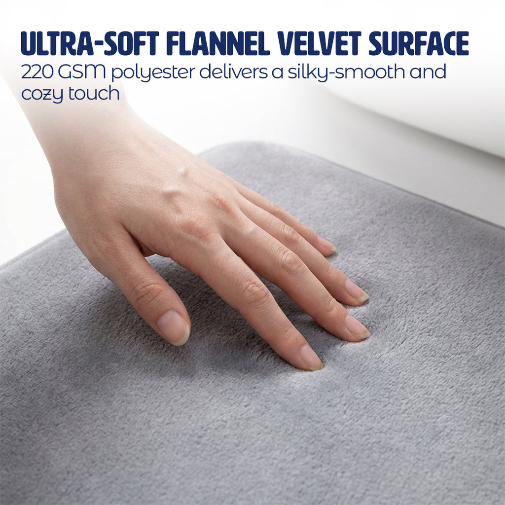 Muddy Mat® Memory Foam Bath Mat – Velvet Soft Non Slip Bathroom Rugs, Thick Absorbent Bath Rugs, Washable Bath Mat for Bathroom Floor and Shower