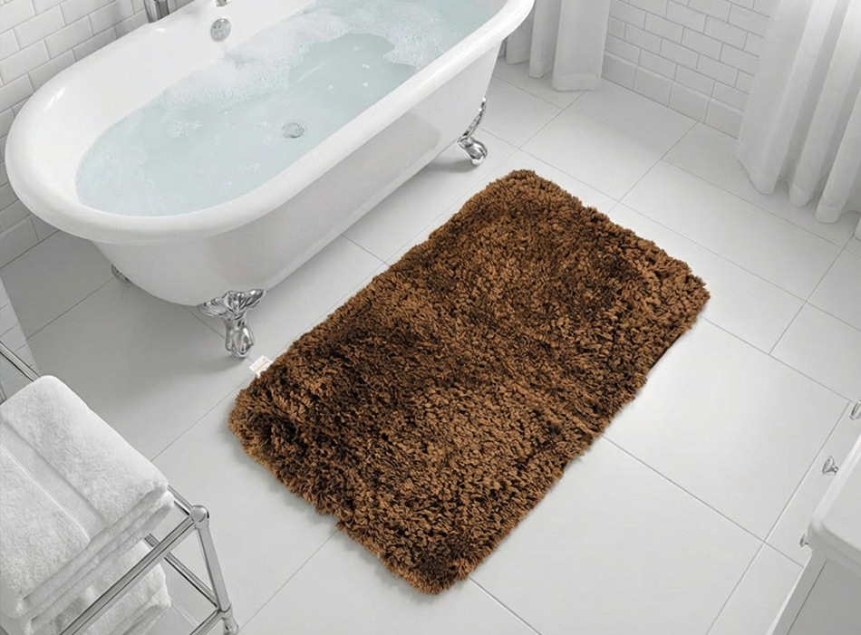 Muddy Mat® Fluffy Bathroom Rug, Soft Absorbent Microfiber Bath Mat, Non Slip, Quick Dry, Machine Washable for Bathroom Floor, Tub, Shower, Toilet and Sink
