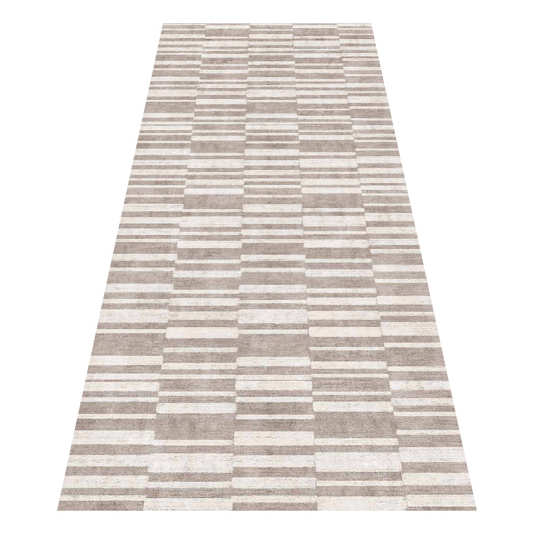 Muddy Carpet Brickline Washable Area Rugs for Living Room, Bedroom & Dining Room – Modern Soft Low Pile Non Slip Carpet – Pet Friendly Waterproof Foldable Rugs for Home