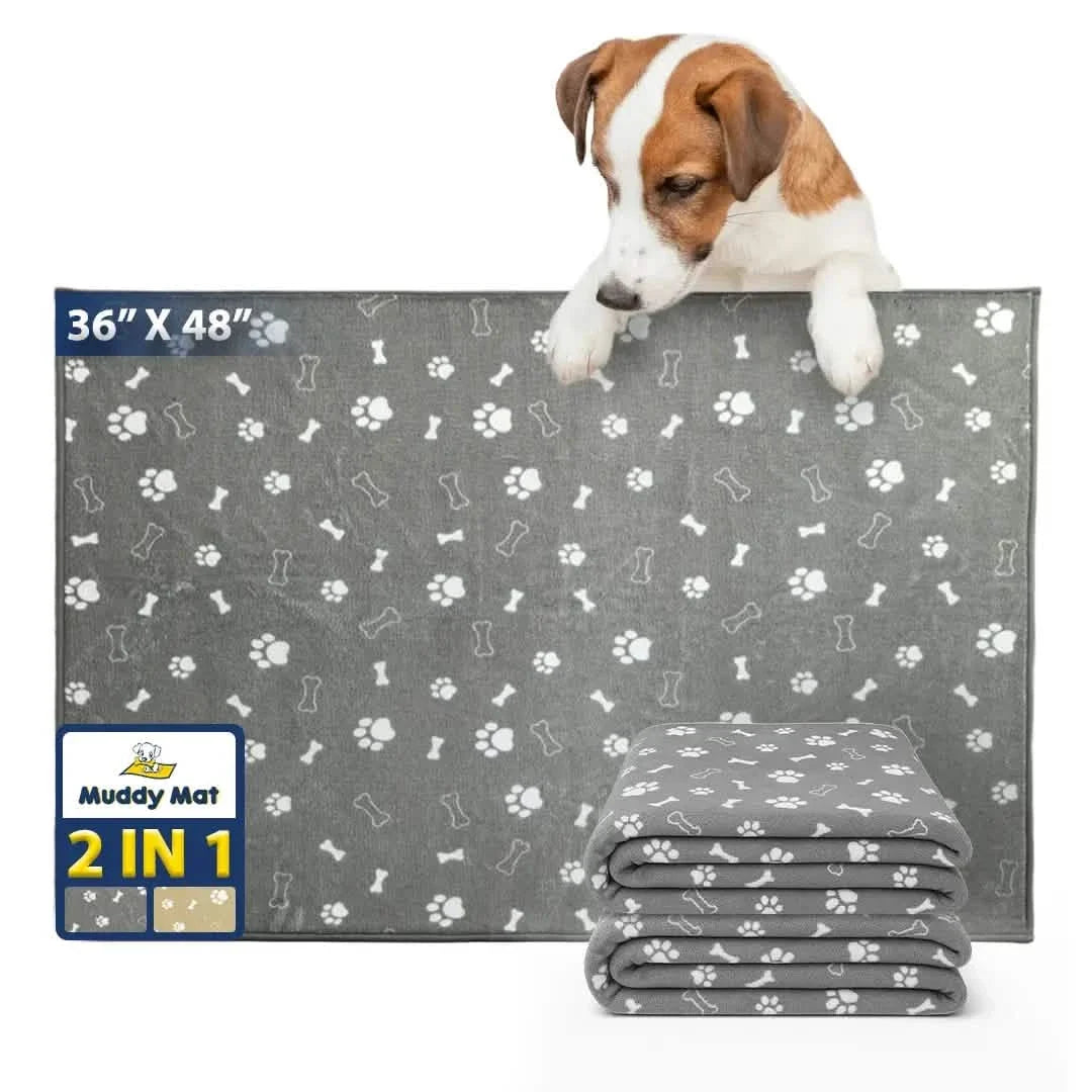 Muddy Mat® Washable Pee Pads for Dogs, Super Absorbent Reusable Puppy Pads–100% Waterproof Pee & Potty Training Pads for Pets, Non-Slip Dog Pads for Crates, Playpens and Floors