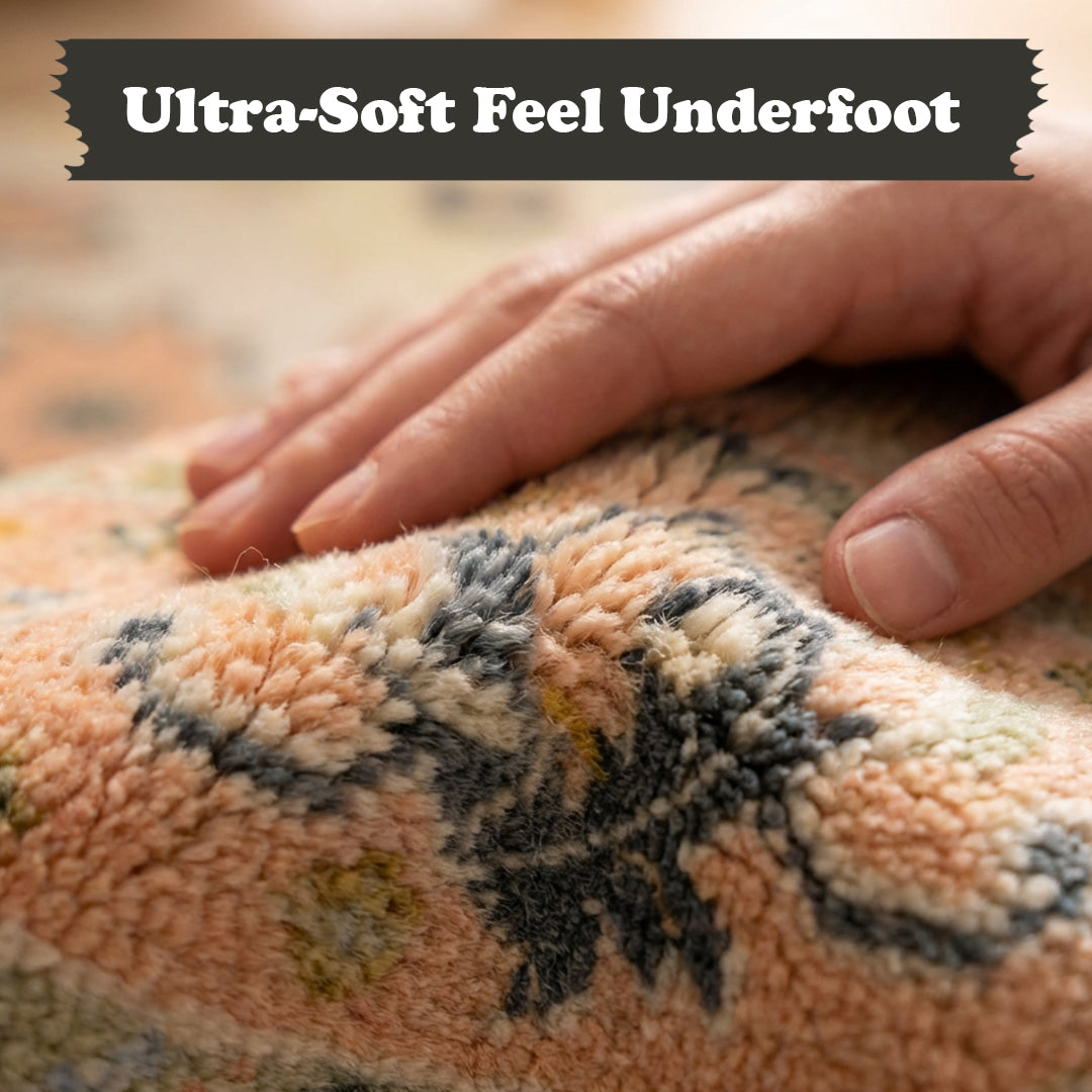 Muddy Carpet Sorrento Washable Area Rugs for Living Room, Bedroom & Dining Room – Modern Soft Low Pile Non Slip Carpet – Pet Friendly Waterproof Foldable Rugs for Home