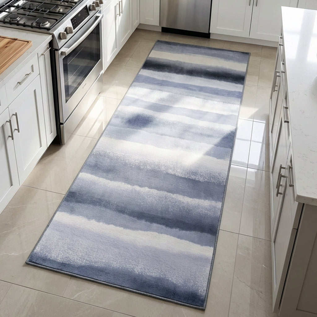 Muddy Carpet Mist Washable Area Rugs for Living Room, Bedroom & Dining Room – Modern Soft Low Pile Non Slip Carpet – Pet Friendly Waterproof Foldable Rugs for Home