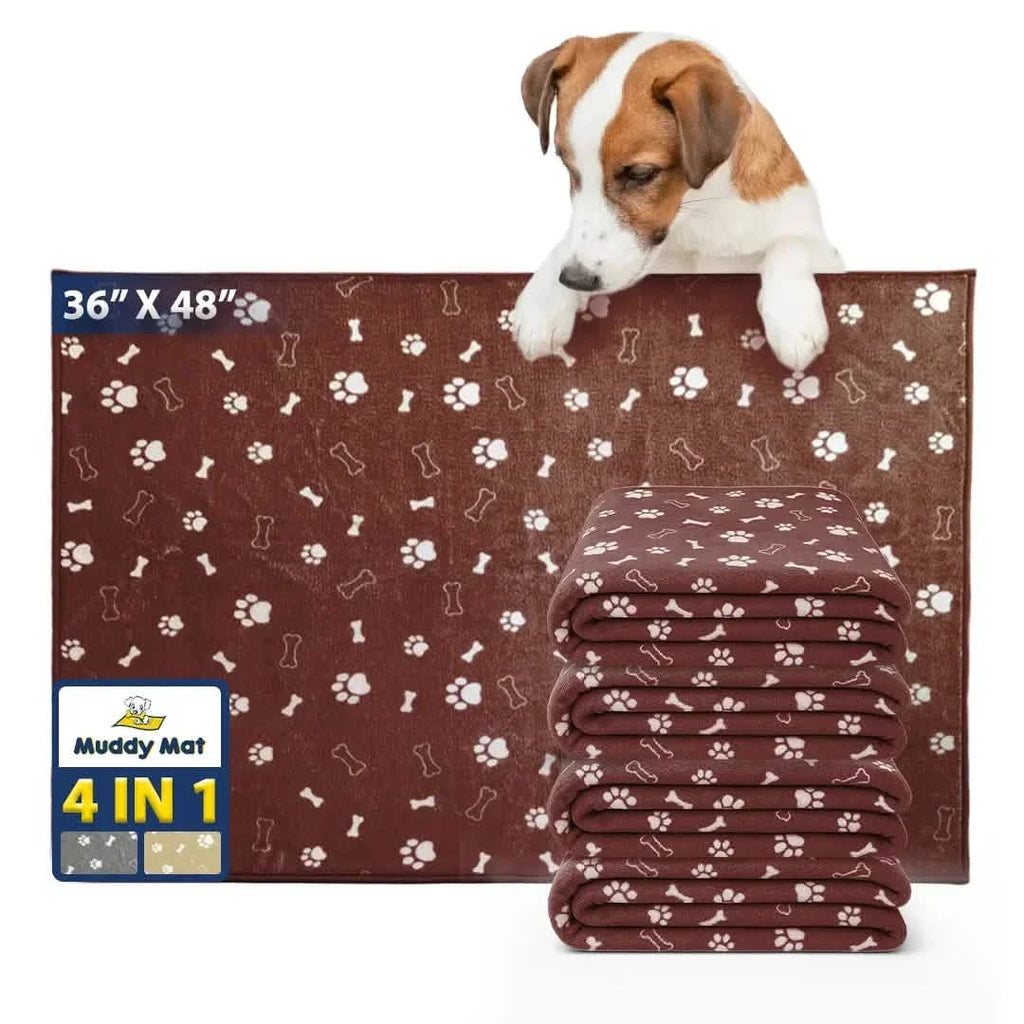 Muddy Mat® Washable Pee Pads for Dogs, Super Absorbent Reusable Puppy Pads–100% Waterproof Pee & Potty Training Pads for Pets, Non-Slip Dog Pads for Crates, Playpens and Floors