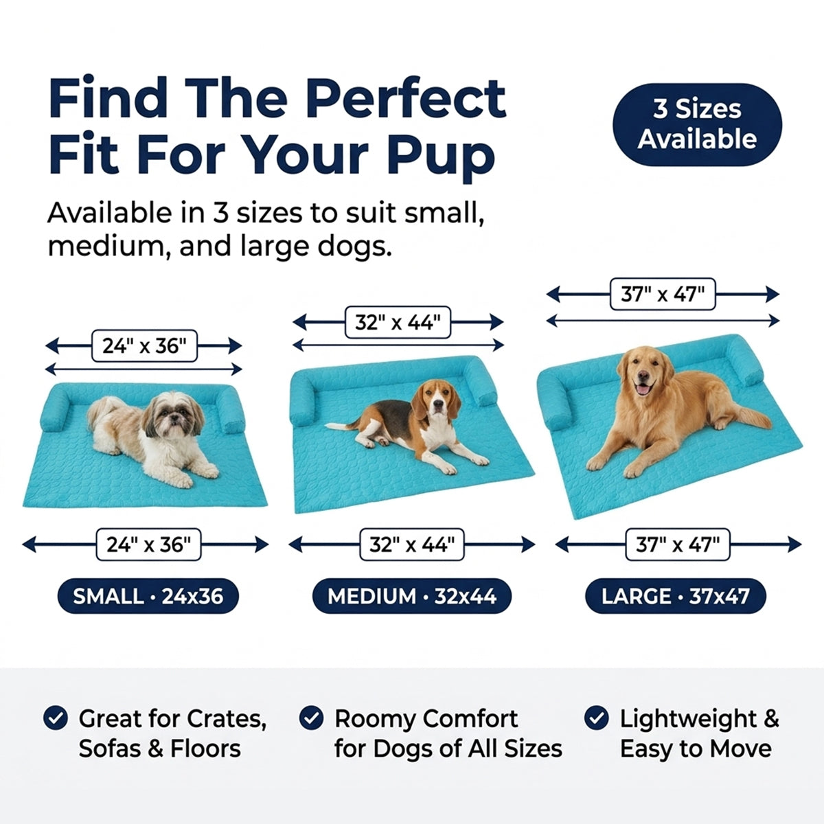 Muddy Mat® Ice Silk Cooling Dog Bed with Orthopedic Memory Foam & Bolster Rim, Self-Cooling Breathable Pet Sofa Bed, Extra-Wide Sofa Protection, Non-Slip, Detachable & Machine Washable