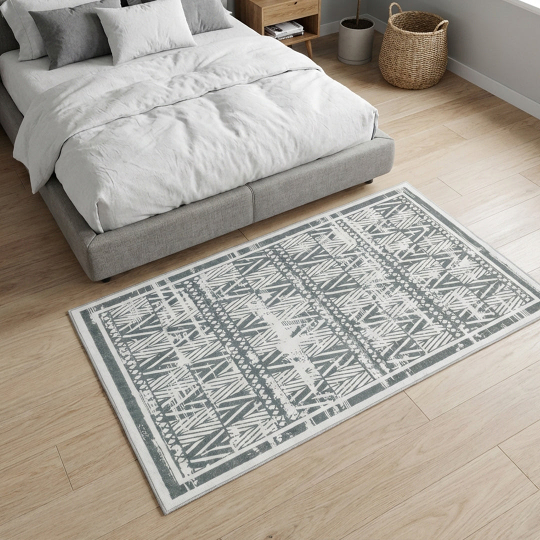 Muddy Carpet Zenith Washable Area Rugs for Living Room, Bedroom & Dining Room – Modern Soft Low Pile Non Slip Carpet – Pet Friendly Waterproof Foldable Rugs for Home