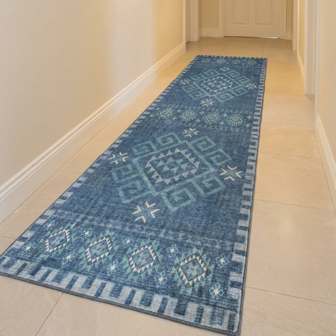 Muddy Carpet Mesa Washable Area Rugs for Living Room, Bedroom & Dining Room – Modern Soft Low Pile Non Slip Carpet – Pet Friendly Waterproof Foldable Rugs for Home